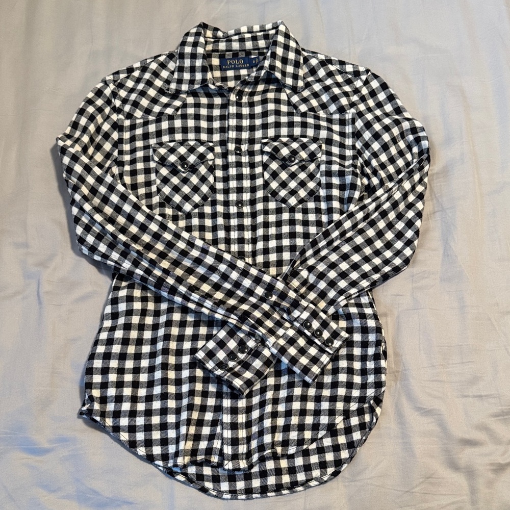 POLO by Ralph Lauren Black and White Plaid Shirt